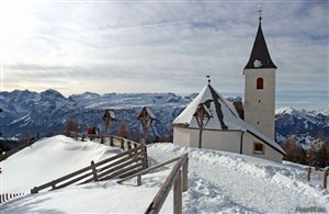 Winterwanderung nach Heiligkreuz im Gadertal